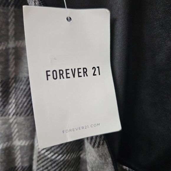 Y2k Forever 21 Sz 3X Plaid Knit Mini Dress Clueless Preppy Academia NWT - Picture 6 of 13